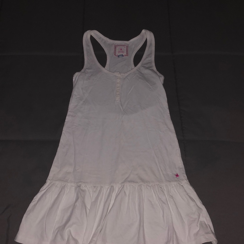 White beach cover up dress